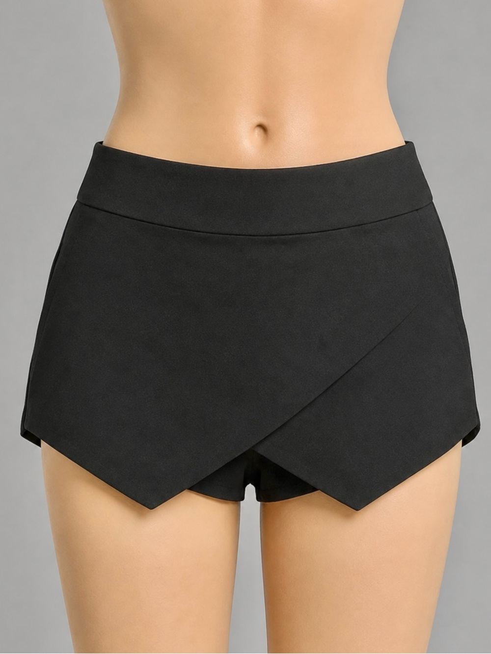 VINTAGE Runway Steampunk CHIC Dressy Black Envelope Shorts / Shorts sz S